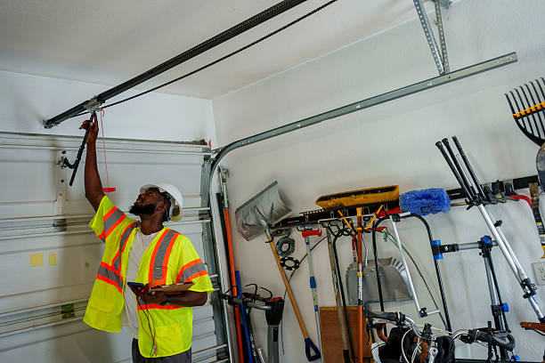Professional Garage Door Panel Replacement technician working in Coal Valley, IL